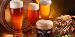different colors of beers