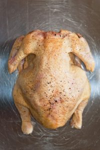 basting the chicken