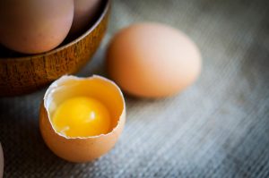 cracked egg in shell