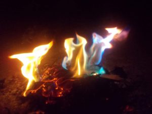 flames from fire