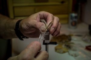 tying a fishing fly