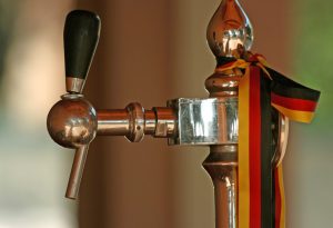 Hand Pump with German flag colored ribbon