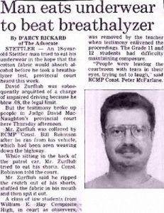 man eating underwear news paper cllipping