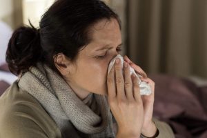 woman with cold or flu